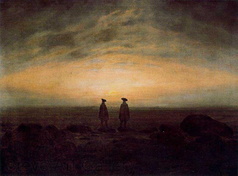 Caspar David Friedrich Two Men by the Sea